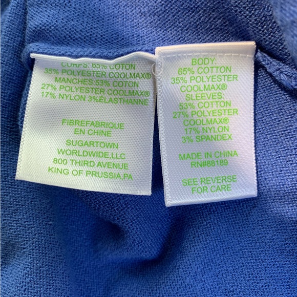 Lilly Pulitzer Elba Coolmax Oversized Boxy Poncho Sweater Iris Blue Womens Sz Sm - Picture 6 of 11